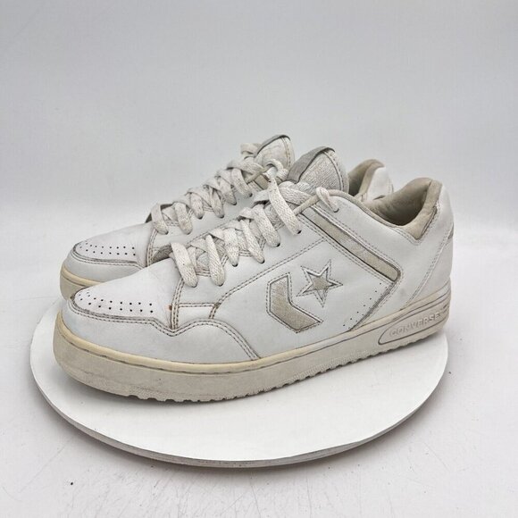 Vintage Converse All Star Weapon Men Size 11 White Low Top Shoes Made In China - Picture 1 of 15